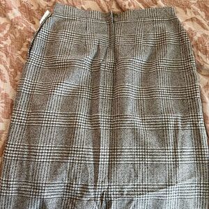 Vintage Plaid Midi Skirt Wool Blend High Waist Size 13/14 Made in USA